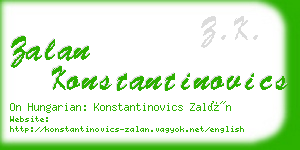 zalan konstantinovics business card